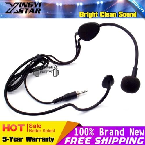 3.5 mm Screw Thread Connector Wired Headworn Mic Headset Condenser Microphone For Wireless Karaoke System Bodypack Transmitter