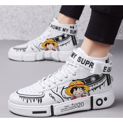 New Unicorn Sneakers Girls 2021Spring High Bottom Canvas Boys Shoes Print Rainbow School Boys Sneakers Fashion Shoe