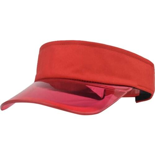 Fashion Women Solid Color Sun Protection Topless Transparent Baseball Visor Cap