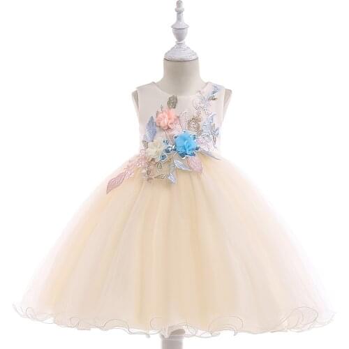 2021 New Childrens Dress Three-dimensional Decal Princess Wedding Dress Skirt Cotton Poncho Skirt