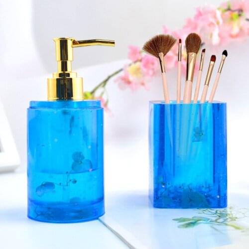 2021 New Round Candle Holder Molds Silicone Molds for Cement Succulent Planter Mould Chinese Style Pen Holder Decorations