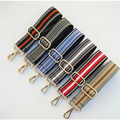 New Stripe Shoulder Strap Bag Accessories Bag With Female Bag Adjustable Shoulder Messenger Strap Lightening Strap Replacement