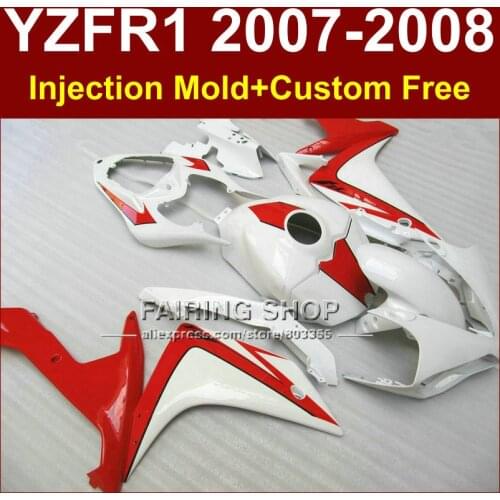 New motorcycle fairings for YAMAHA YZFR1 2007 2008 Injection mold white bodywork YZF R1 YZF1000 YZF 1000 07 08 body repair parts