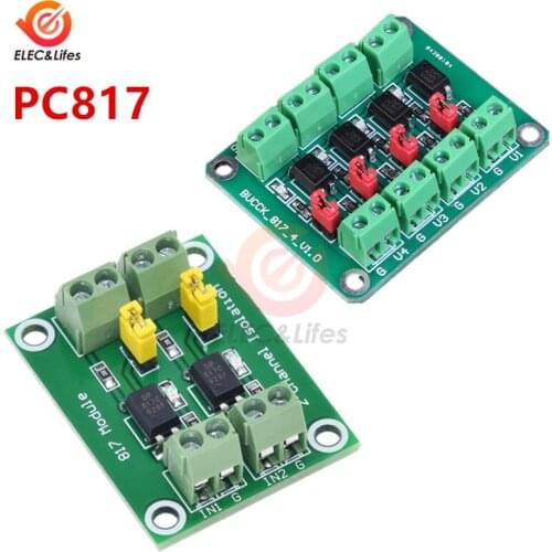 PC817 2 Channel 4 Channel Optocoupler Isolation Board Voltage Converter Adapter Module 3.6-30V Driver Photoelectric Module