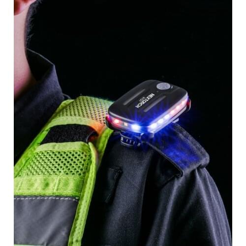 NEXTORCH UT21 Police Warning Strobe Shoulder lights Rechargable LED Flashling Safety Clip Lamp For Outdoor Rescue,Traffic Guidan