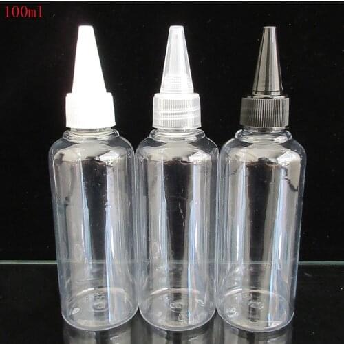 Empty Liquid Bottle 100ML Tatto Ink Packing Bottle With Twist Cap,Leakless E-Cigarette Oil Bottle,PET Plastic Bottle 12pcs/lot