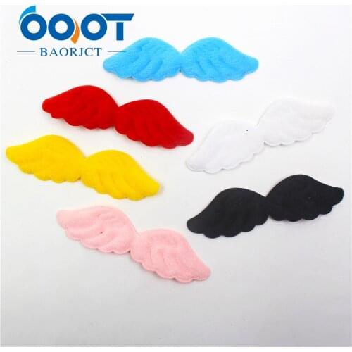 S-1911181,10pcs 10.5*3.5cm Cartoon Angel Wings Decoration Accessories Plush Hair Decoration,Clothing DIY materials