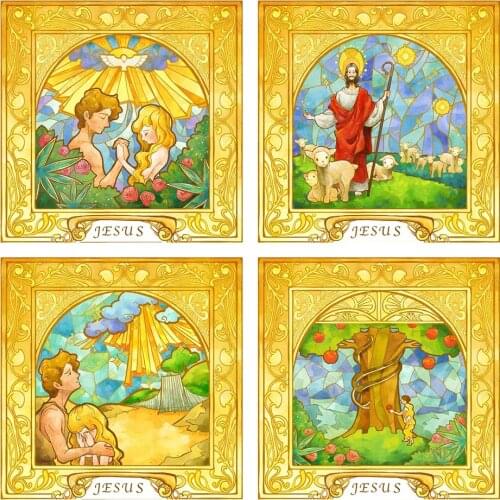 Garden of Eden Diamond Painting Bible Stories Religious Round Full Drill Nouveaute DIY Mosaic Embroidery 5D Cross Stitch Gifts