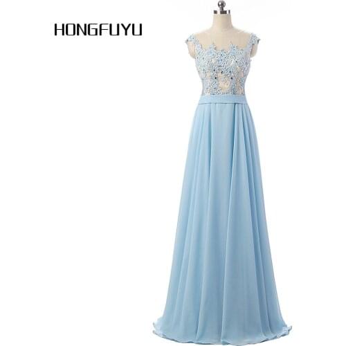 Real Photos Chiffon Appliques Prom Dresses A Line Long Prom Dress 2018 Scoop Sleeveless Floor Length Vestido De Festa Party Gown
