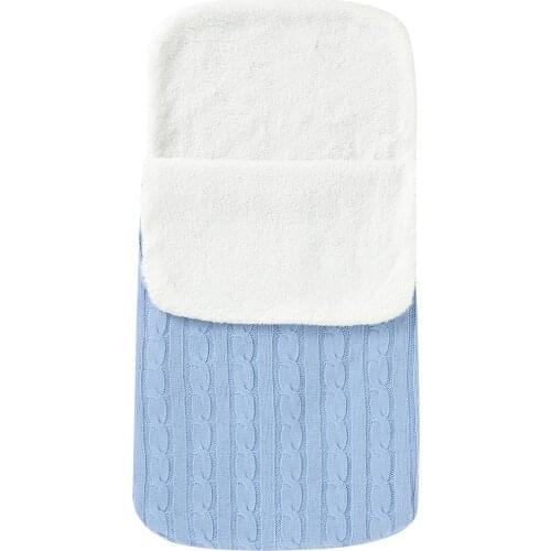 Newborn Baby Sleeping Bags Infant Knit Stroller Bedding Swaddle Wrap Sleep Sack Solid Soft Warm Blanket 36*72cm