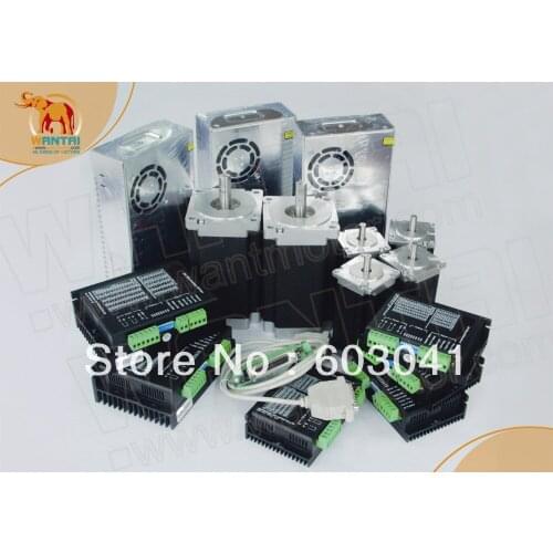 USA Ship &Free to EU, USA,DE) 6Axis CNC kit 425oz-in and 1090oz-in,5.6A Spindle torque Wantai stepper motors 7.8A/80VDC DQ860MA