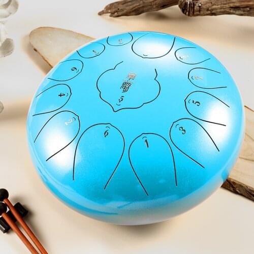 Hluru lotus steel tongue drum musical instruments 13 note 12-inch handpan new fashion bronze standard sound quality THD13