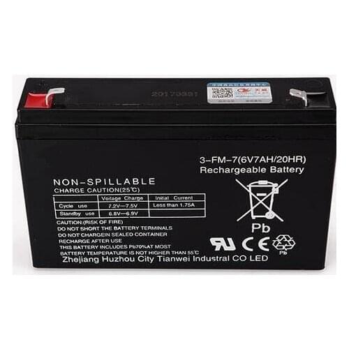 Free shipping 6V 7AH lead acid battery rechargeable battery Childrens electric car battery