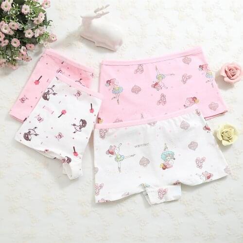 3Pcs Lot Girls Panties Dancing Baby Underwear Kids Cartoon Shorts Cotton Material Childrens Briefs ZL23