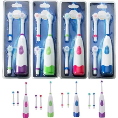 Waterproof Rotating Electric Toothbrush With 3 Brush Head L4MC