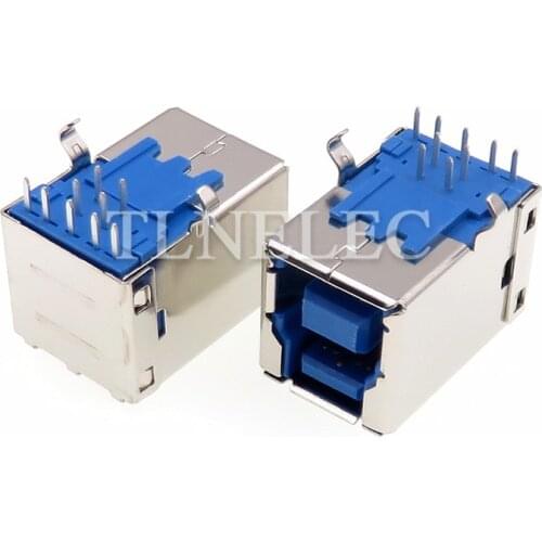 5pcs Type B Famale Interface Connector D Shape 9 Pins Insert High-speed Transmission Port Socket Jack USB 3.0 For Printer