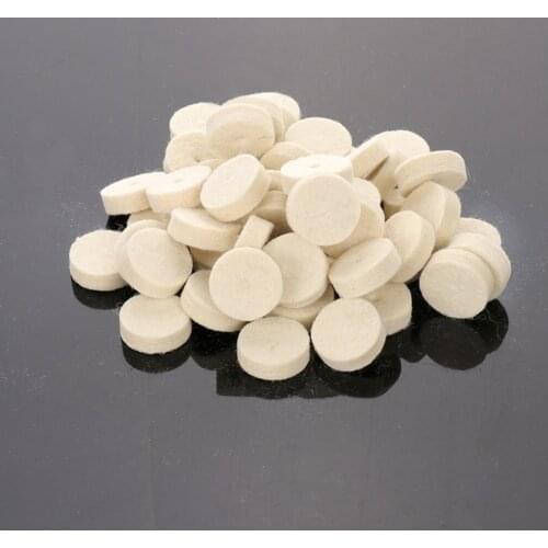 50pcs 25mmx7mm Wool Felt Polishing Buffing Round Wheels