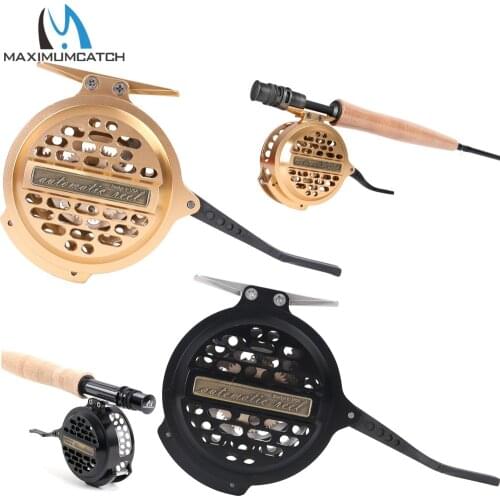 Maximumcatch Automatic Fly Fishing Reel Machined Aluminum Y4 70 Super Light Silver/Black Fly Reel
