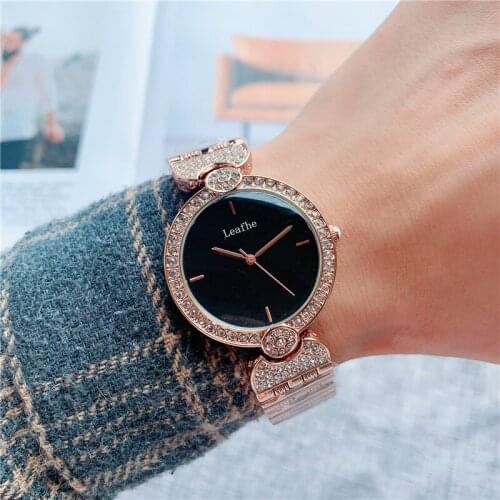 Luxury Diamond Ladies Watches Stainless Steel Material Sapphire Glass Quartz Watch Dial Diameter 35mm Montre Femme