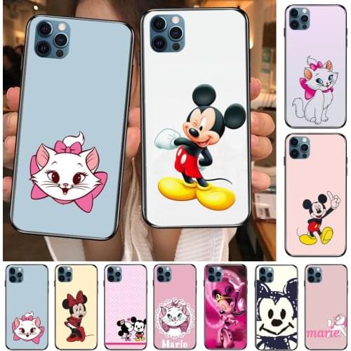 Disney Cat Marie Mickey Mouse Anime Phone Cases cover For iphone 11 Pro Max case 12 8 7 6 S XR PLUS X XS SE 2020 mini mobile ce