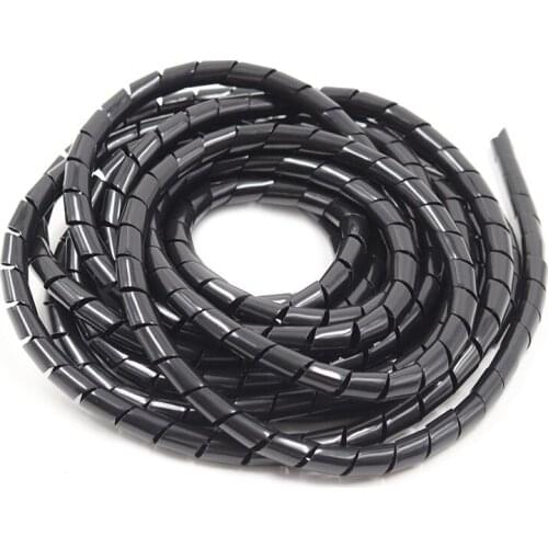 4mm-30mm Black Cable Wire Winding Pipe Spiral Wrapping Wire Organizer Sheath Tube PE Cable Sleeve Harness Hose Wound