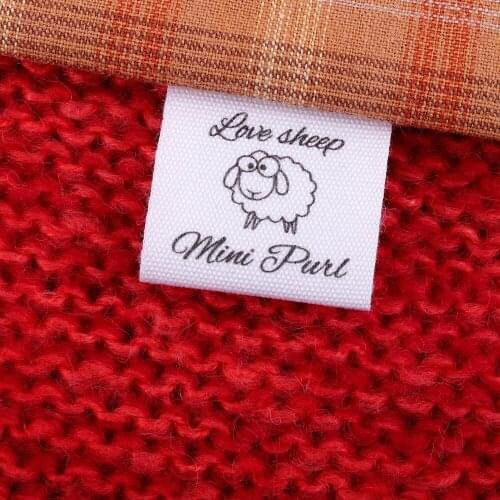 Custom Fabric Labels, 100% Cotton, Colorfast, Washable, Uncut, for Handmade Items, Crafts and Gifts, Fold tags (MD1186)