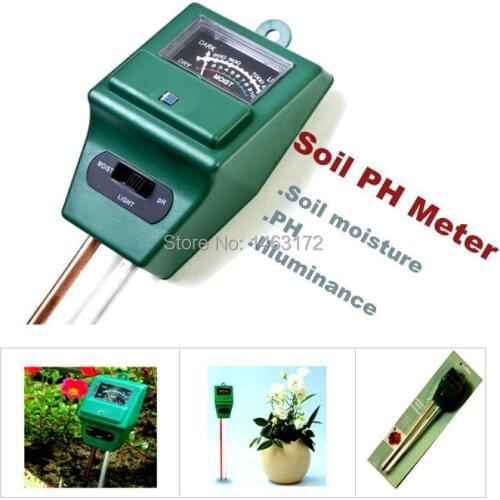 Hygrometer soil, soil pH meter, light intensity, gardening triple detector