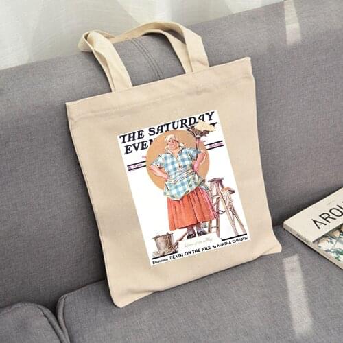 Cartoon Retro Women Canvas Shoulder Bag Ulzzang Eco Shopping Bags Book Bag Harajuku Fashion Cotton Cloth Handbags Tote for Girls