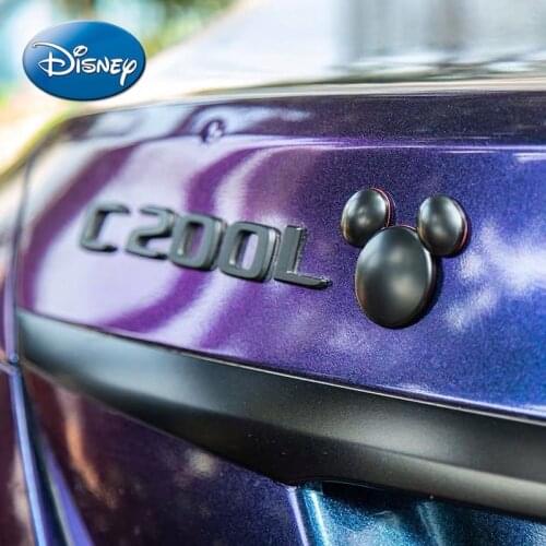 Disney Mickey Cute Metal Decorative Car Sticker Mouse Car Personality Car Sticker Minnie Head Stereo Creative Refit