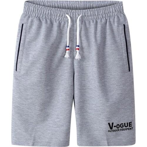 Men Casual Cotton Summer Fashion Relaxed Fit Male Solid Color Joggers Breathable Elastic Waist Drawstring Shorts Plus Size 6XL