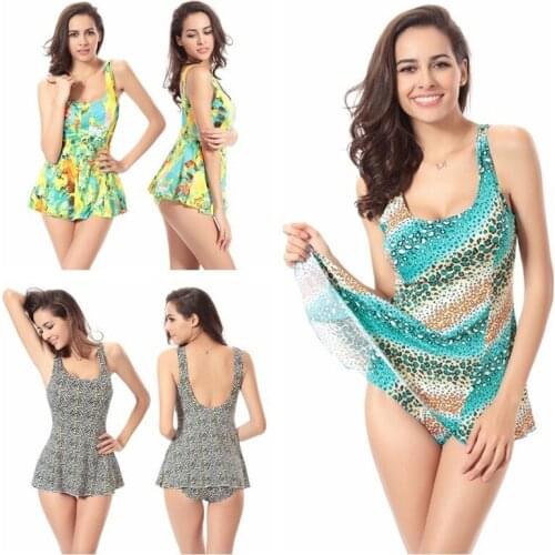 2021 New Sexy One Piece Swimsuit Female Print Skirt Bikini Women Swimwear Bathing Suits Bodysuits Beach Wear Monokini L-XXXL