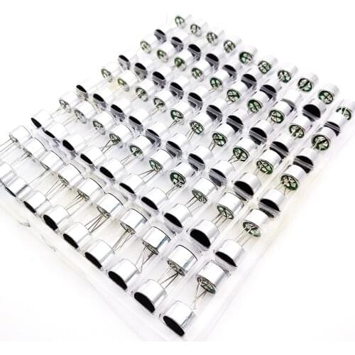 New 100 Pcs/Lot With 2 Pin Cables Capsule Electret Condenser Microphone 9767 Mic