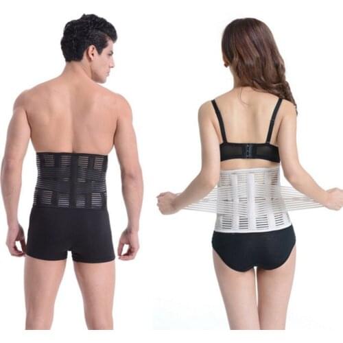 New Double Pull Lumbar Adjustable Support Lower Back Belt Brace Pain Relief Unisex Sports Protection Waist Kidney Slim Belt