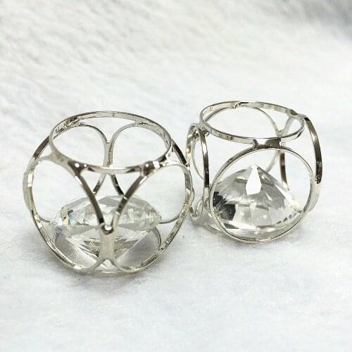 Newly crystal pendants silver-color arc cube cage 20mm for woman diy necklace jewelry making 2/pcs B880