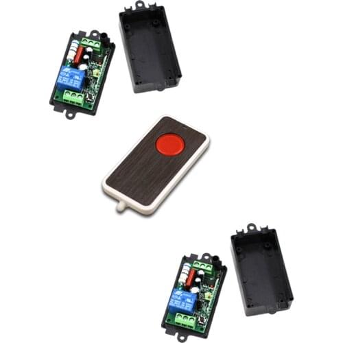 AC110V 220V 1CH RF Wireless Remote Control Switch System 1Transmitter with 2Receiver Smart Home Switch+case 315/433mhz