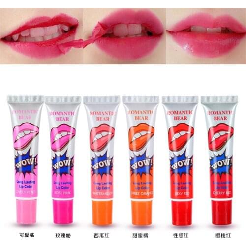 Amazing Moisturizer Lip Gloss Waterproof Makeup Liquid Pull Lipgloss Lipstick Long Colors Tear 6 Lasting Lip Tint Stick O0Z7 Am