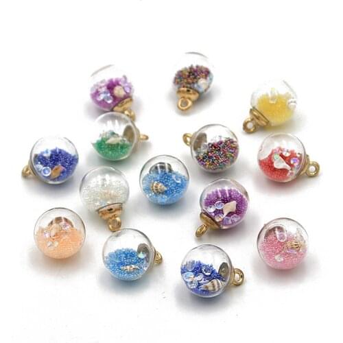 20 PCS of 10 colors 16mm transparent glass beads Fashion beads pendant and bracelet necklace jewelry box production DIY earrings