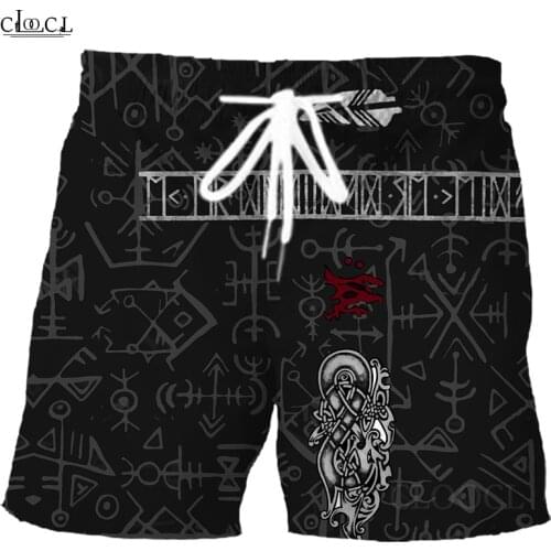 CLOOCL Newest Popular Viking Tattoo Summer Beach Shorts 3D Print Fashion Men Harajuku Hip Hop All-match Shorts Drop Shipping