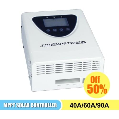 Solar Mppt Charge Controller Solar Panel MPPT LCD Display 40A 60A 90A With 12V/24V/36V/48V Battery Regulator Dual USB LifePo4