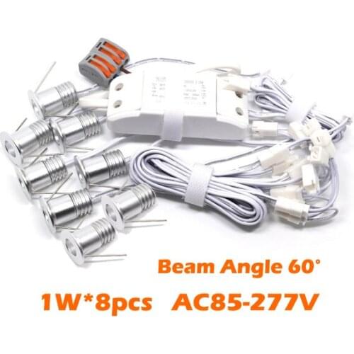 1W*8pcs/set Super Mini Led Ceiling Lamp Energy Saving Corridor Gallery Stair Lighting