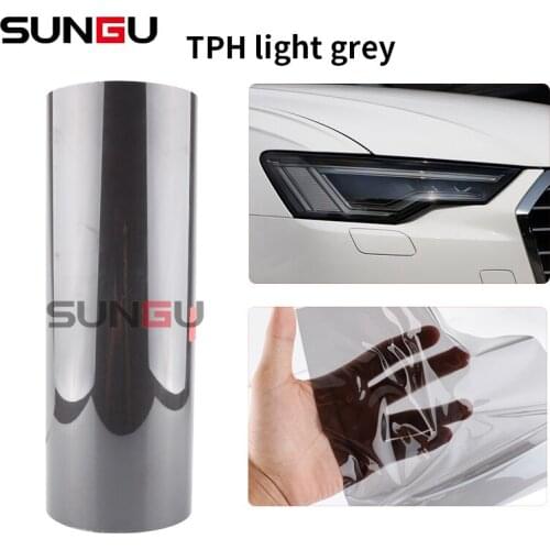 TPH Light Grey Film Car Matte Black Tint Headlight Taillight Fog Light Film