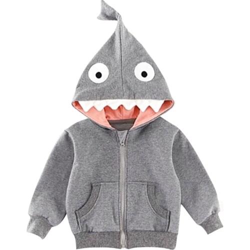 Baby Hoodie Zipper Sweatshirt Autumn Children Girl Boy Clothes Outerwear Cotton Cartoon Dinosaur Print Casual Kids Outfits Top