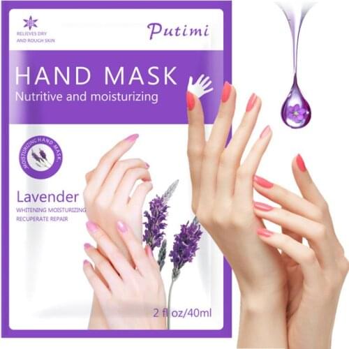 Hand Skin Care Hand Mask Lavender Essence Soft Whitening Hands Mask Moisturizing Gloves Smoothing Nourishing Hands Beauty Care