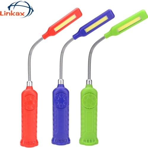 Upgraded Rotated Foldable Portable COB Flashlight Torch AAA Battery LED Work Light Magnetic COB Lantern Portable spotlight