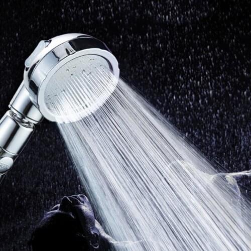 360 Degree Rotatable 3 Modes Shower Head With Water Control Button High-pressure Water-saving Rain Shower Watering Head