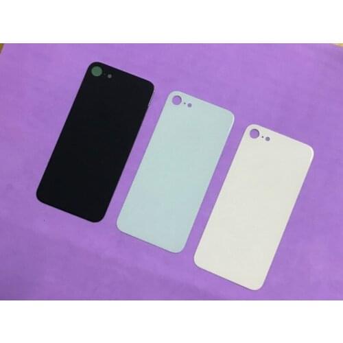 50PCS Bigger Hole Easy Install Back Cover Glass For iPhone 8g 8 Plus X XS MAX Rear Door Body Assemble Housing+ Adhesive Sticker