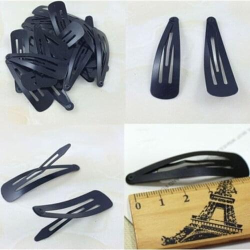 10Pcs Hair Accessories Solid Black Barrette Simple Hairpins Cute Hairclip Sweet Word Folder Hairpin Fashion Hair Clips For Girls