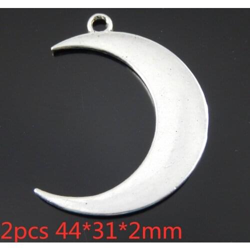 2Pcs Night Sky Quiet Style Moon Charms Antique Bronze Silver Color Pendant Findings Diy Aesthetics Accessories Handmade Jewelry