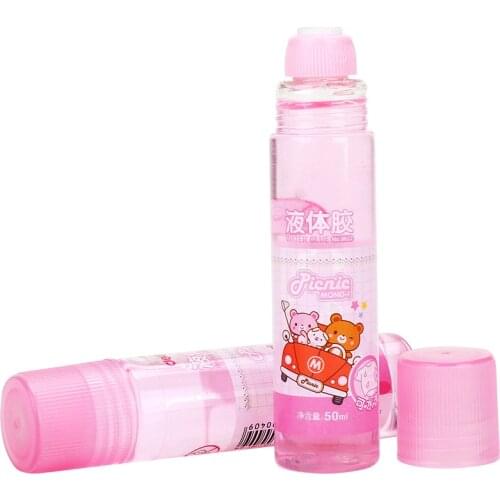 50ml Financial Office Glue Color Liquid Glue Adhesives Washable Student Hand Glue（Random Color）Adhesives School Supplies Tapes