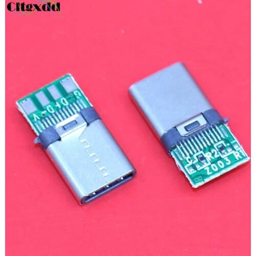 Cltgxdd 2~10pcs 24-Pins USB 3.1 Socket Connector Type C / Type-C USB-C male Plug with PC Board